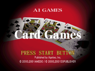 Card Games title screen for Playstation